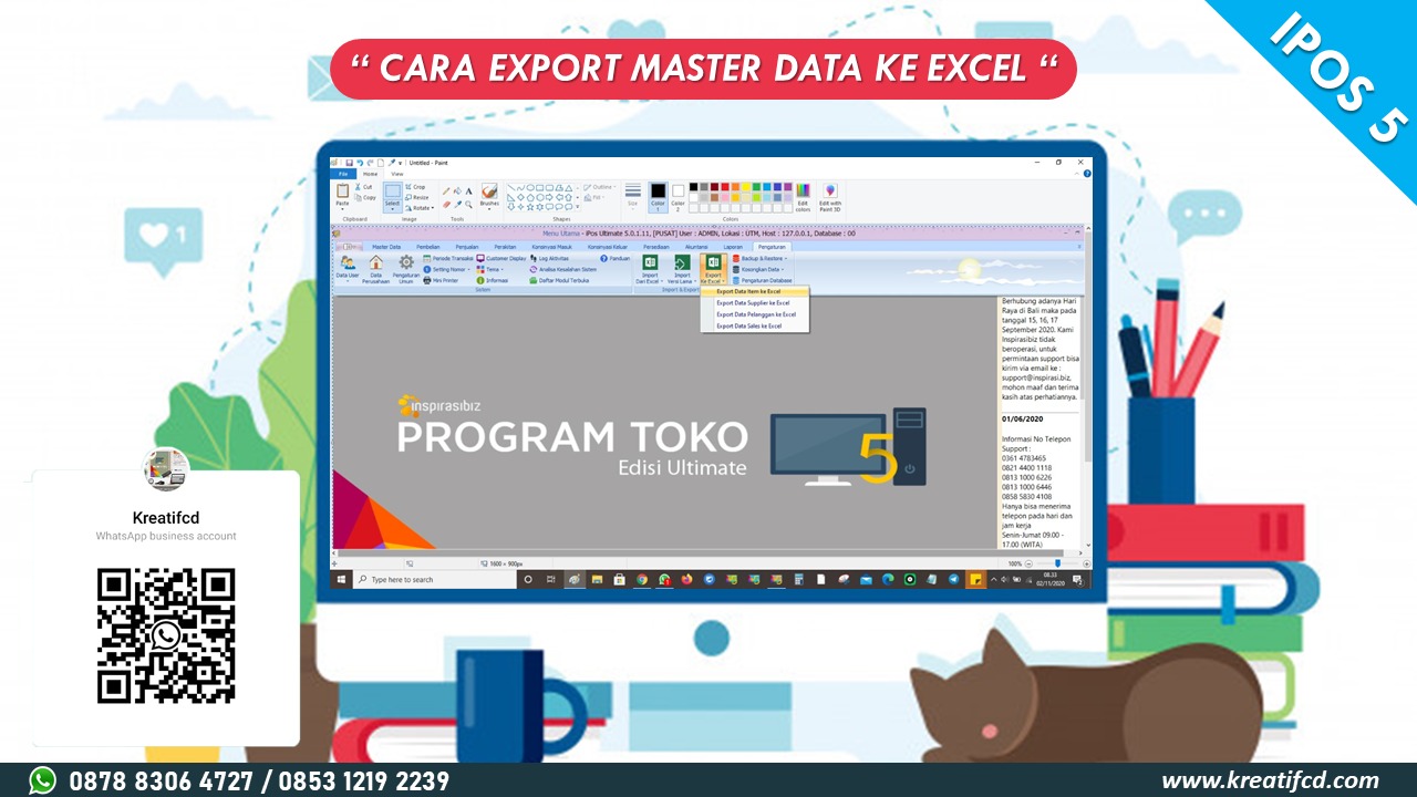 Export Master Data ke Excel