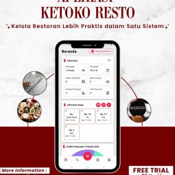 aplikasi ketoko shop resto. aplikasi kasir android ios untuk pengelolaan bisnis resto, cafe, rumah makan, dll.